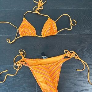 Terry cloth orange Tringl bikini